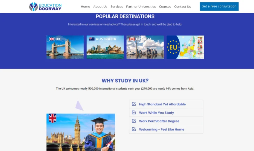SEO Case Study 01 - Education Doorway